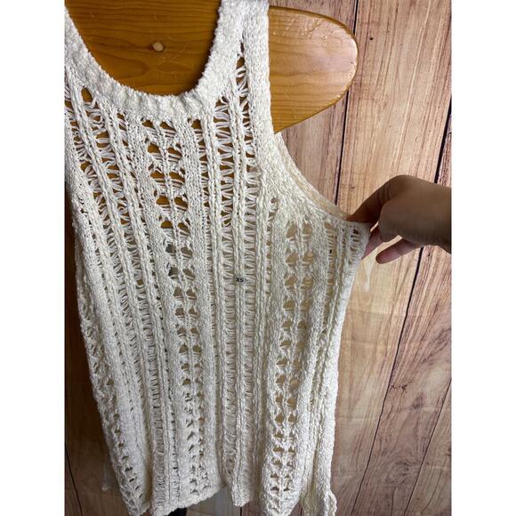 American Eagle Outfitters Knit Cover-Up Tank Cream Women's Size XS NEW - Picture 2 of 8